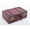 Vintiquewise Antique Style Small Wooden Suitcase With Leather Straps and Handle QI003611 - alternate 5